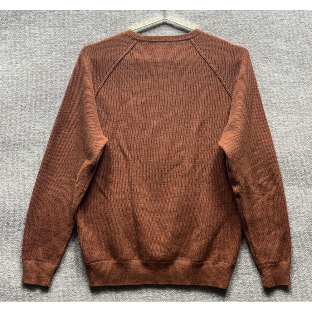 PETER MILLAR Crown Men's Cotton Merino Honeycomb Crew Sweater Spice Medium NWOT - Picture 3 of 4